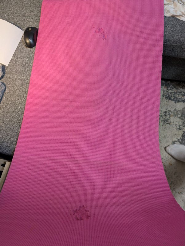 Коврик для йоги с дефектом, массажный ролл, гантели 2кг 4