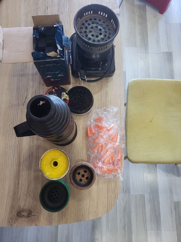 Кальян Amy Deluxe с чашами, мундштуками, углями и табаком