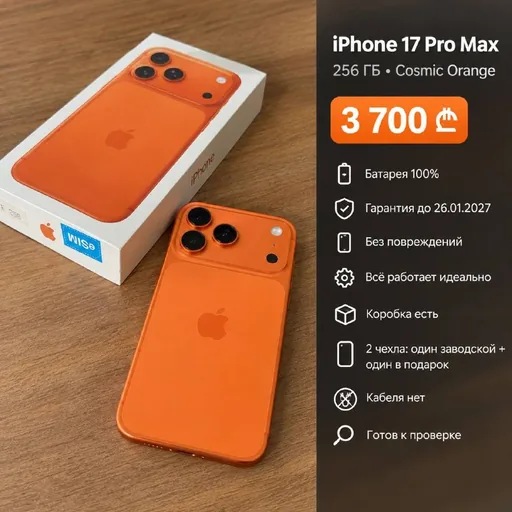 iPhone 17 Pro Max 256 ГБ Cosmic Orange