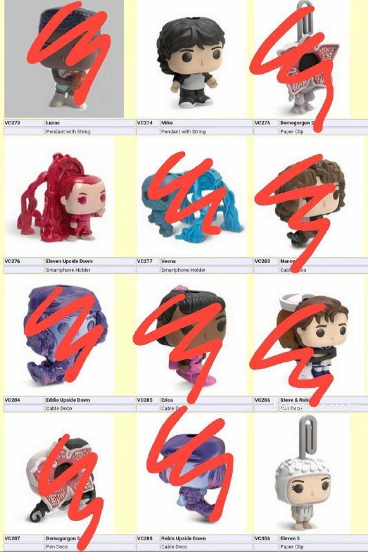 Фигурки из киндера Очень Странные Дела Stranger Things 2