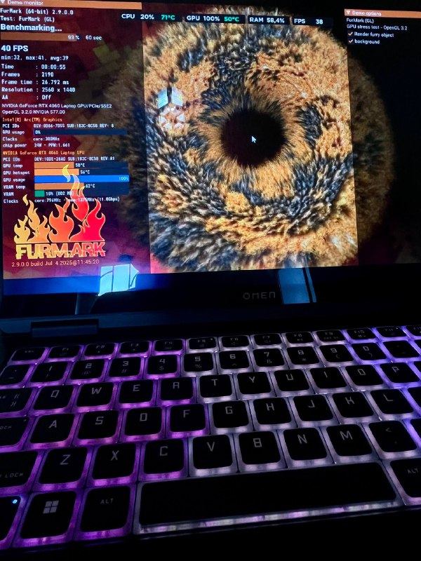 Игровой ноутбук HP OMEN 14 OLED с RTX 4060 и 16GB DDR5 3