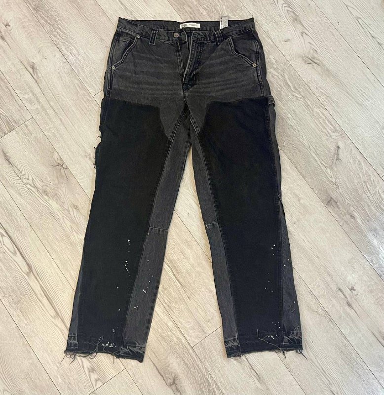 Джинсы ZARA, ZARA Patchwork Denim, брюки Adidas, Zara Flare Denim 2