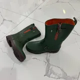 Lavender and green rubber boots 4