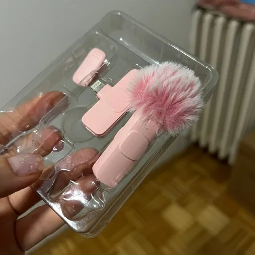 Розовый микрофон для iPhone Lightning