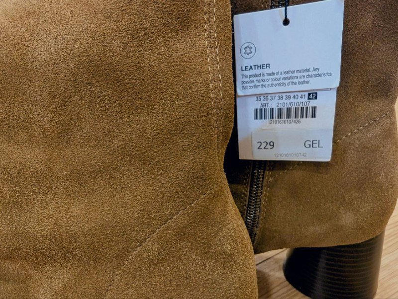 Ботильоны сапоги ZARA натуральная кожа замша 42 размер 2