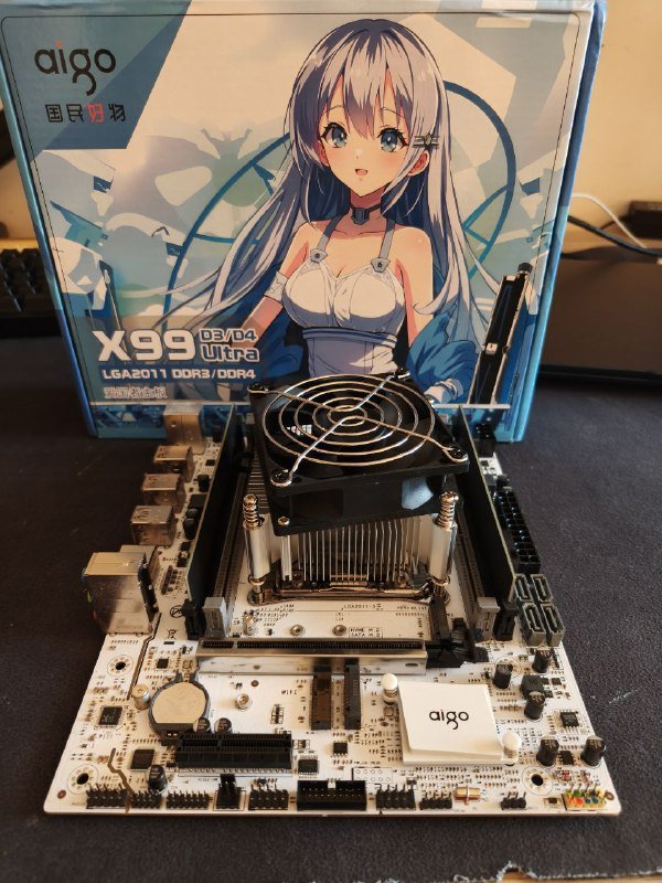 Материнская плата Aigo X99 d4 Ultra, процессор Intel Xeon 2680v4, 16 Гб DDR4