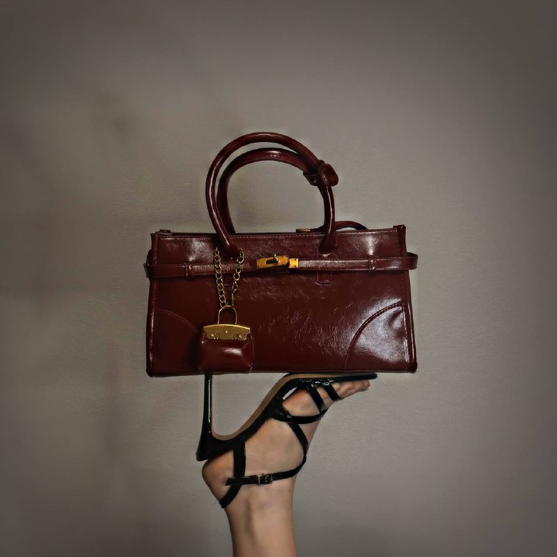 Burgundy hand bag
