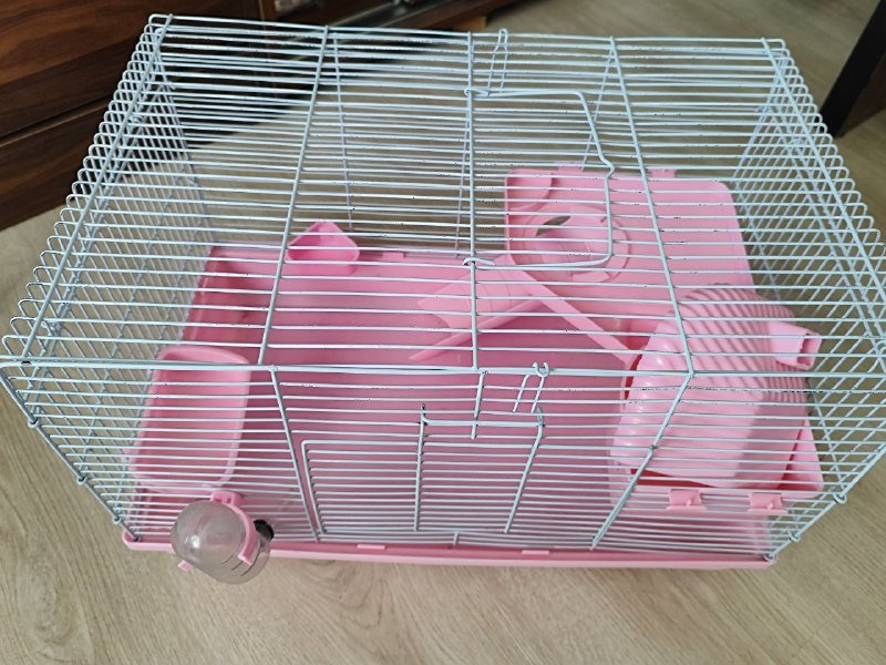 Клетка для хомяка с домиком, поилкой и кормушкой