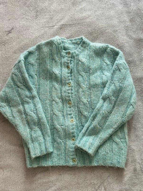 Винтажный шерстяной кардиган S-М