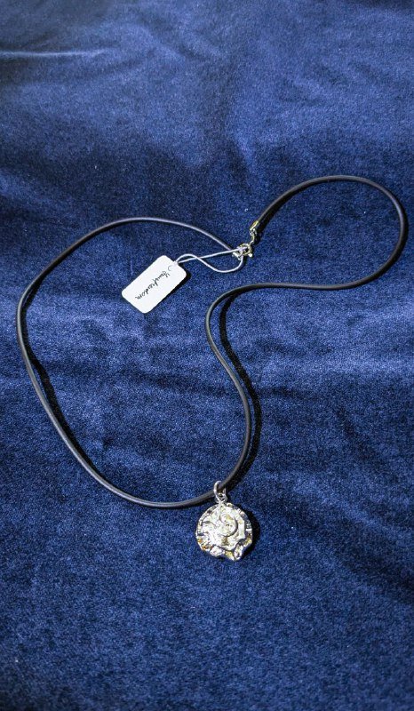 Посеребренный кулон с розой на итальянском шнурке 3