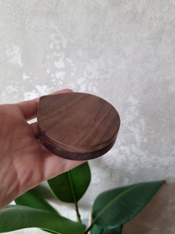 Деревянное карманное зеркало, большая косметичка, наклейки на флаконы 2