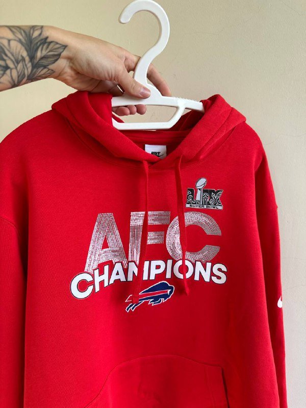 Красная толстовка NFL Bills Champ с капюшоном XL 3