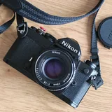 Плёночный фотоаппарат Nikon FM с объективом Nikkor 50mm 1