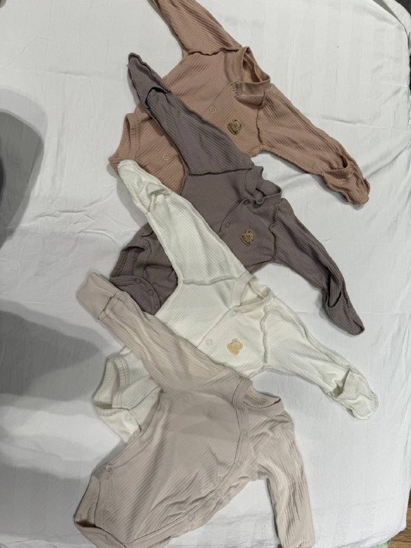 Детские боди с длинным рукавом для новорожденных комплект из 4 штук