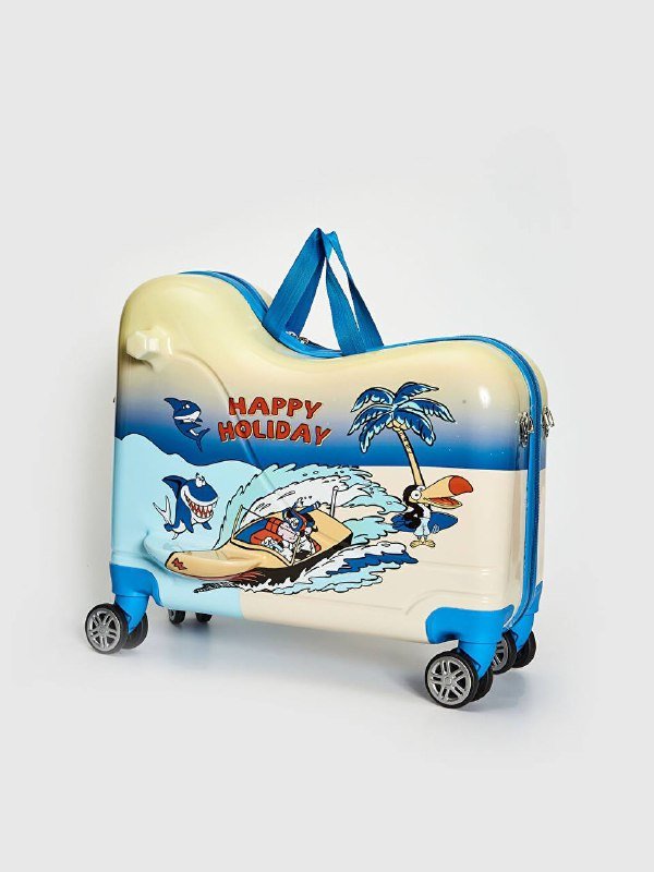 Детский чемодан для катания и сидения 5