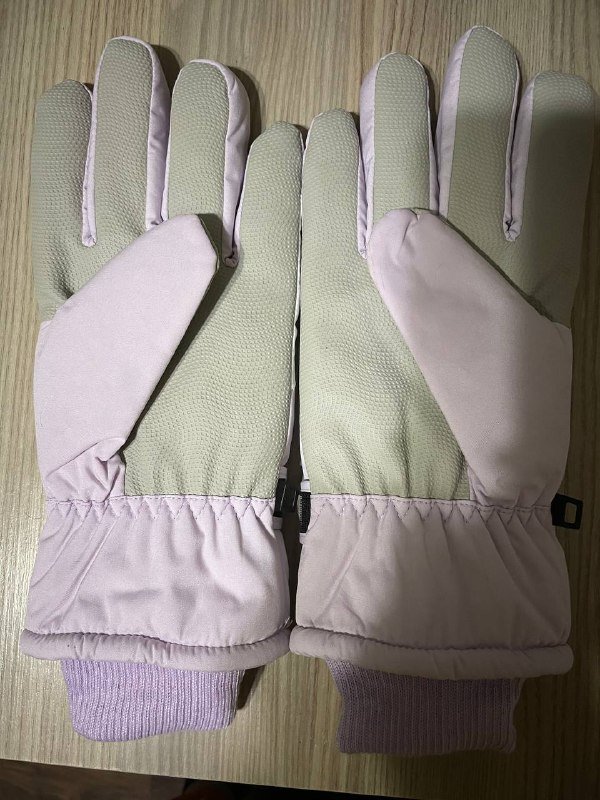 Женские теплые перчатки с мехом и сенсорными пальцами 2