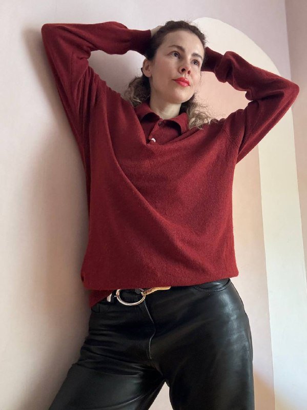 Свитер из альпаки, джемпер из шерсти, теплый свитер, свитер поло 4