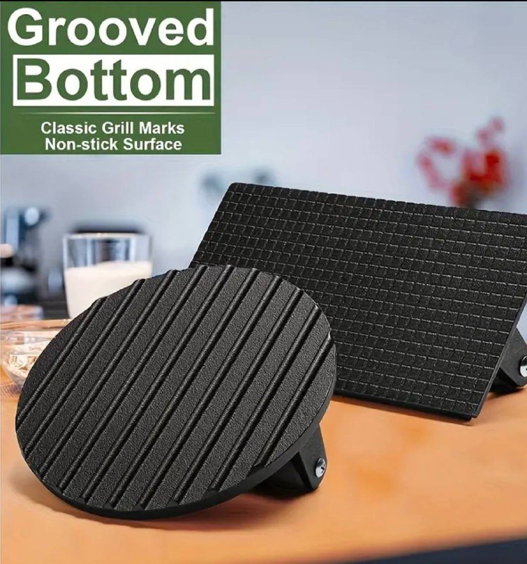 Чугунный пресс для приготовления мяса круглый и прямоугольный 2