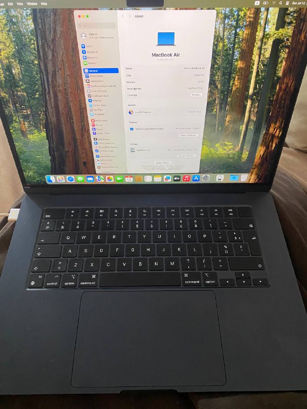 Macbook Air M2-2023, 8GB RAM, 256GB SSD, 15.3 inch 2