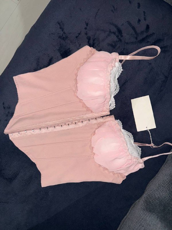 Новый розовый корсет размер S 3