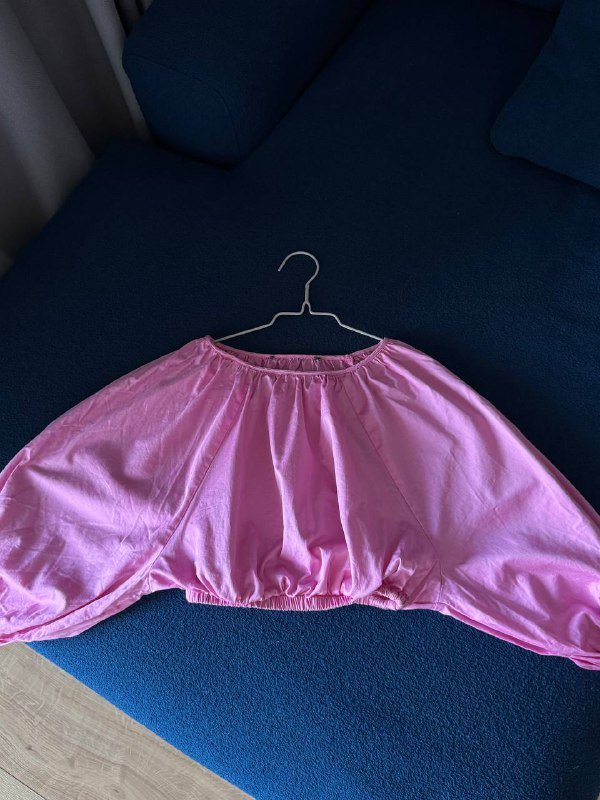 Кроп топ конфетно-розового цвета 2