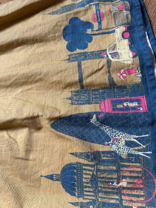 Винтажное платье made in England с изображением Лондона 3