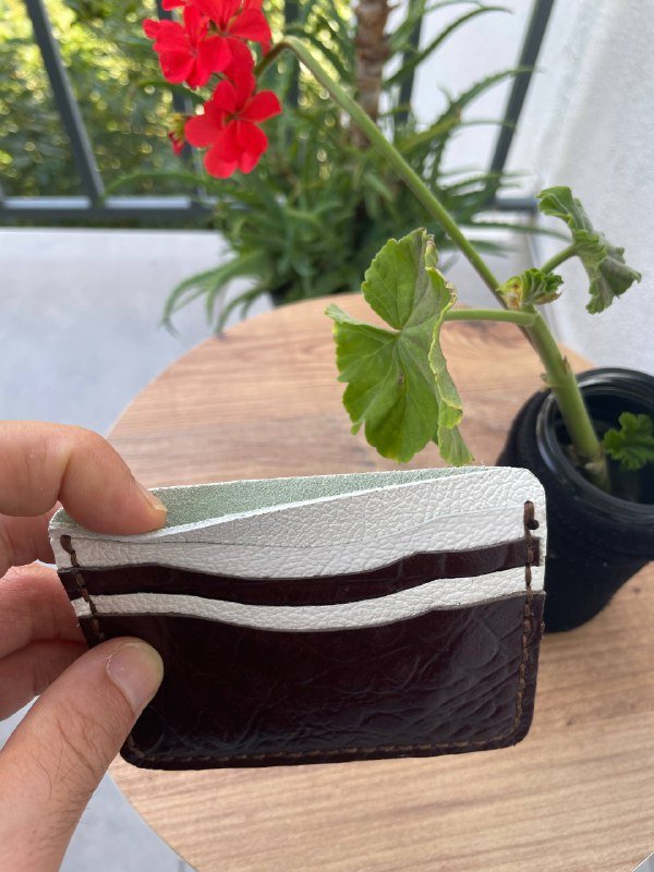 Двухсторонние кожаные кошельки для карточек и денег 7