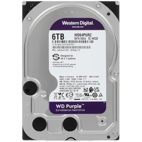 Жесткий диск Western Digital 6TB WD64PURZ