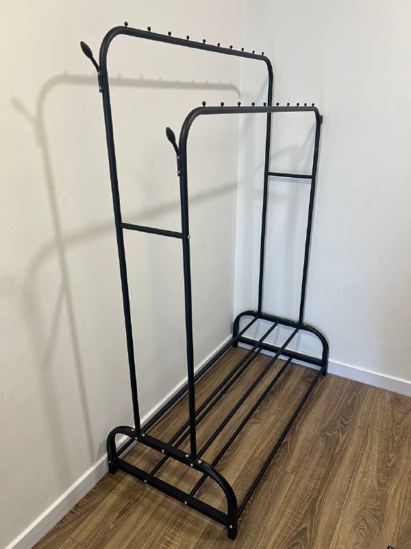 Рейл напольная вешалка для одежды металлическая
