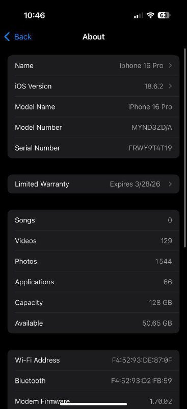 IPhone 16 pro 128gb 5