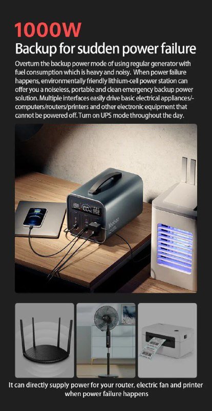 Портативная электростанция Yoobao EN1000S 1100Вт 4