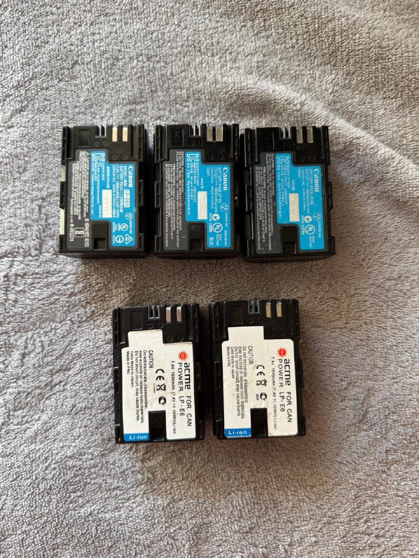 Аккумуляторы Canon LP-E6 и зарядные устройства LC-E6E 2