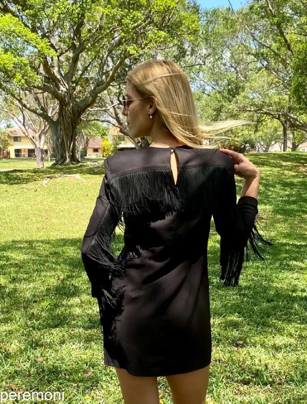 Платья Zara, размер S, хлопок, полиэстер, эластан, бахрома 4