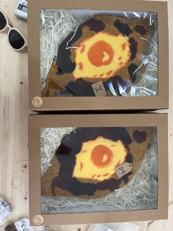 тауфинговые ковры и мягкие игрушки на ёлку ручной работы 4