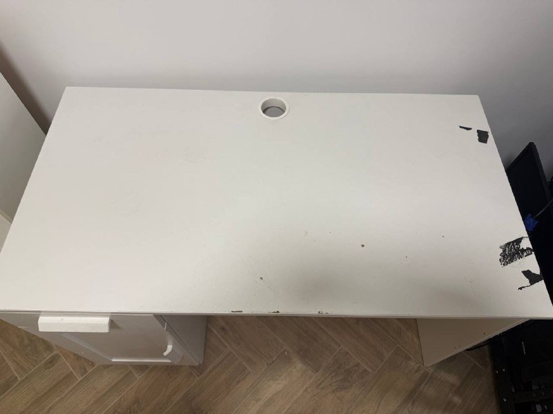 Белый стол ikea 120x65x76 2