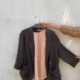 Blazer and trousers, “URAL” sweatshirt, pullovers, cardigan 1