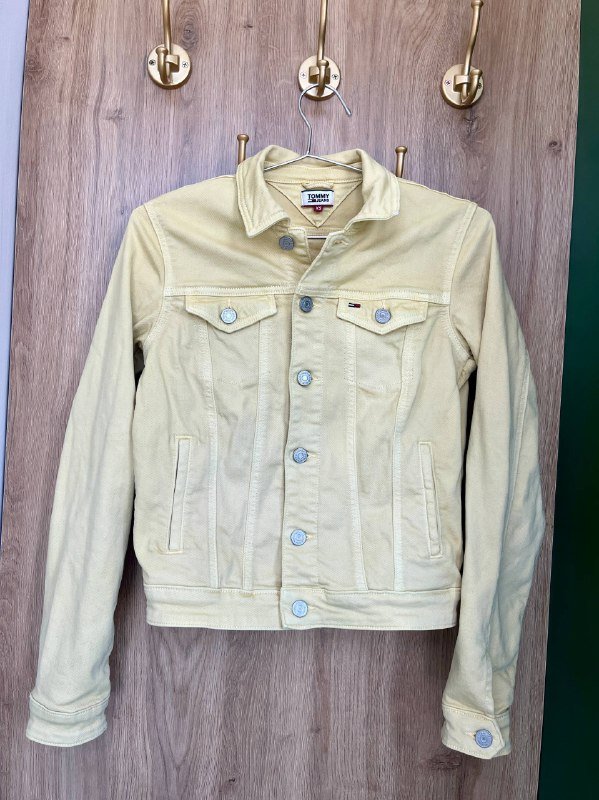 джинсовая куртка Tommy Hilfiger жёлтая XS 4