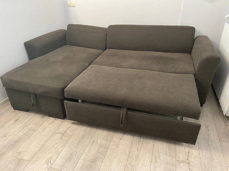 Угловой раскладной диван с местом для хранения 4