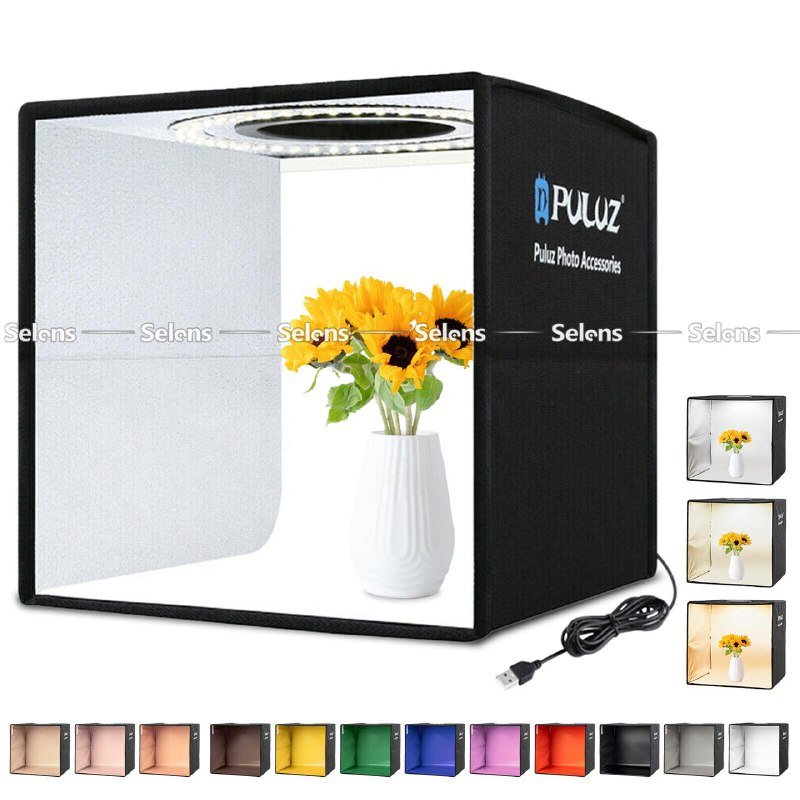 Мини-фотостудия Puluz 40 см с LED подсветкой 9