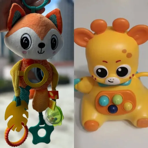 Игрушки для малыша, лисичка, жираф