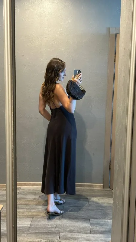 Коричневое платье Zara 1