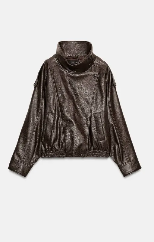 Zara leather jacket 1
