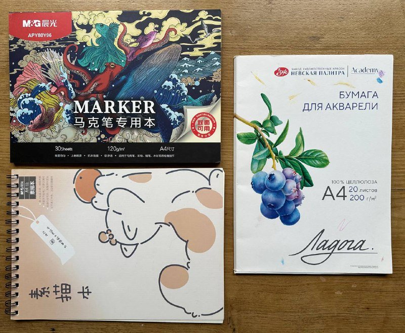 Бумага для рисования, акварели, карандаши, маркеры, пеналы 3