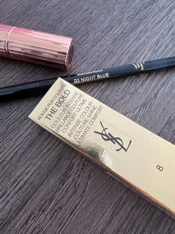 Помады Charlotte, помада YSL тон 8, карандаш Guerlain 4