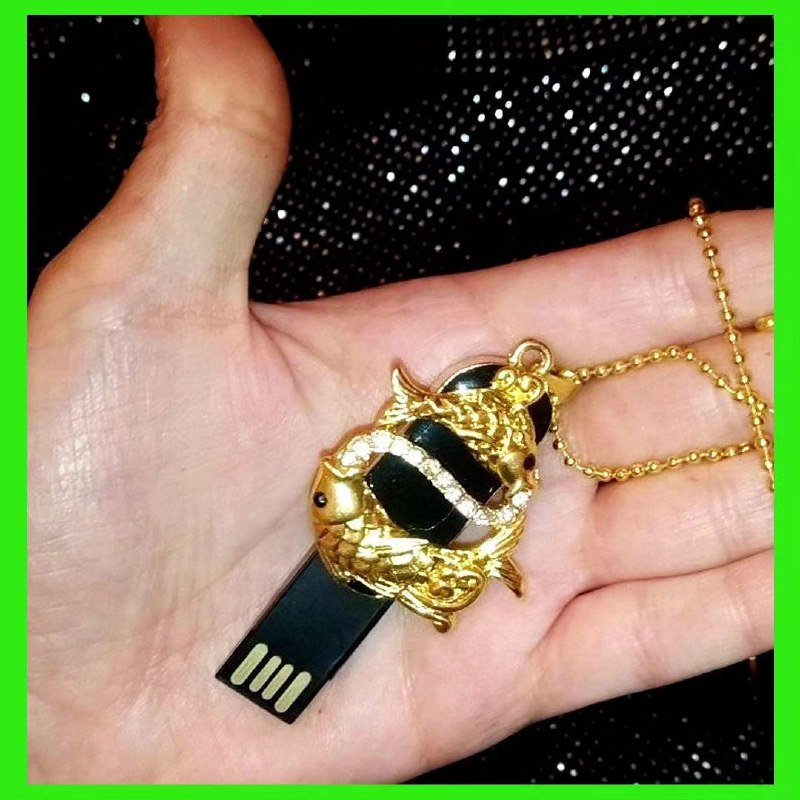 Флешка Кулон - Рыбы на цепочке 2