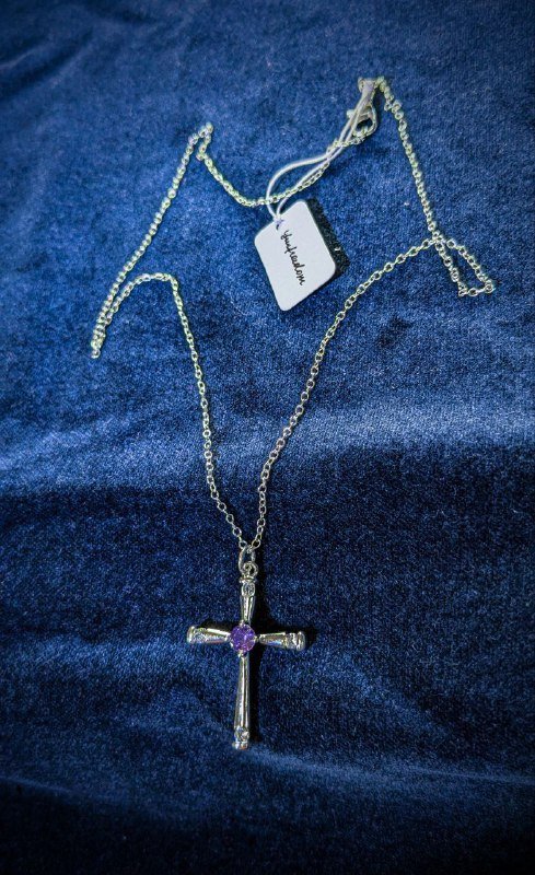 Серебряный крест с цепочкой 925 проба 2