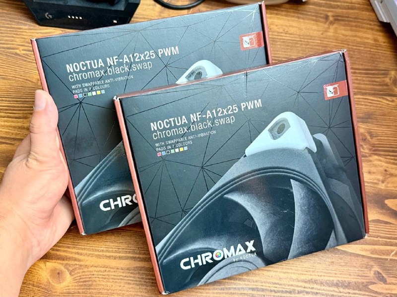 Noctua NF‑A12x25 PWM Chromax black вентиляторы