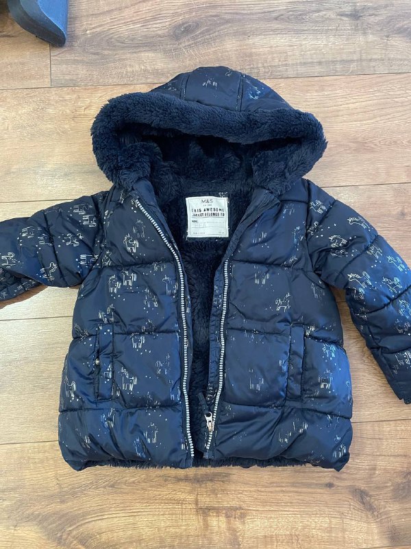 Куртка синяя, рубашка-куртка Zara, жилетка меховая, белая шубка 1
