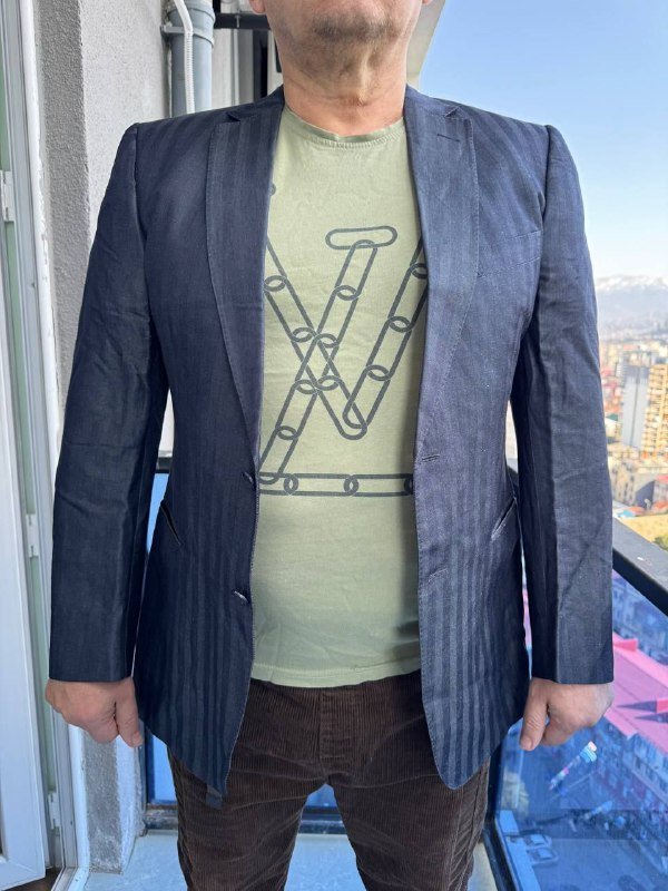 Мужской пиджак из льна размер 50-52