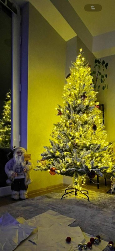 ёлка 180см с игрушками и дед-мороз 3